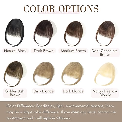 Miniatura 7 de REECHO Flequillo con clip, extensiones de cabello 100% humano con clip, flequillo de aire rubio, flequillo falso con sienes, para uso diario, rubio