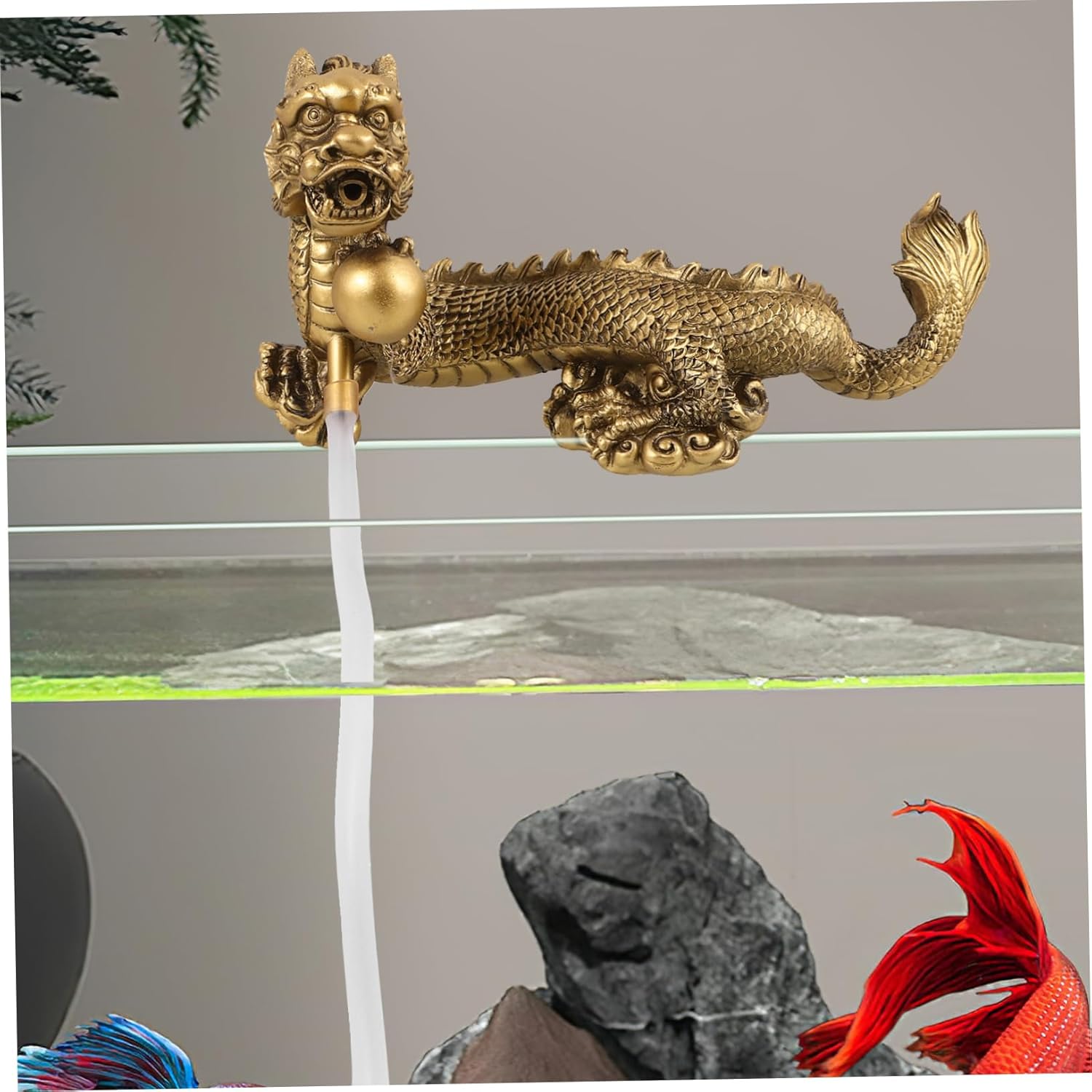 MAGICLULU DIY Dragon Head Fountain for Aquarium Water Spitter Decor Indoor Fountain Decor Dragon Playing Water Ornament