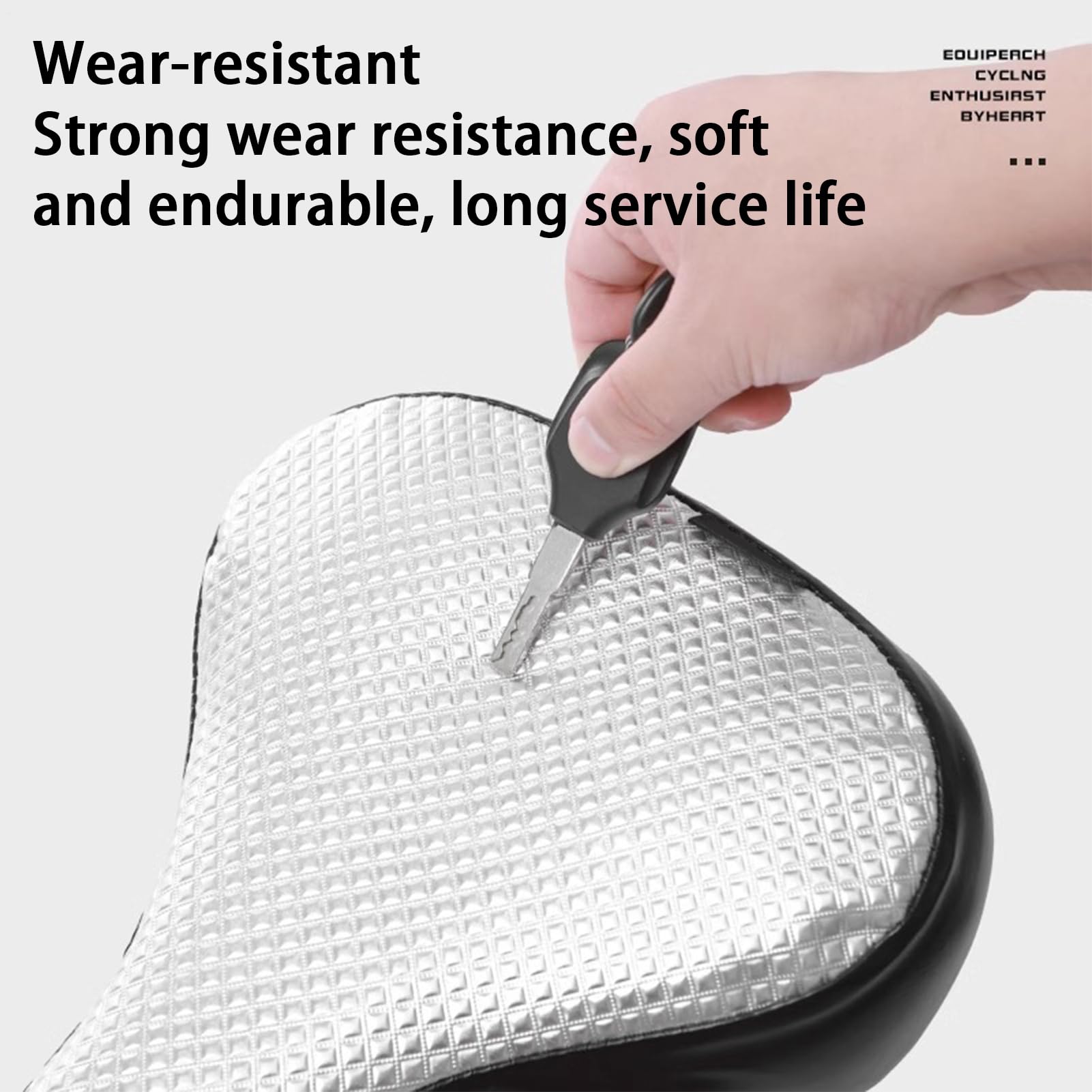 Coprisella per bicicletta, protezione antipioggia, materiale impermeabile, resistente al calore, scudo robusto, per ciclismo, fitness, allenamento, 26 x 21 cm, bianco, 1 pezzo
