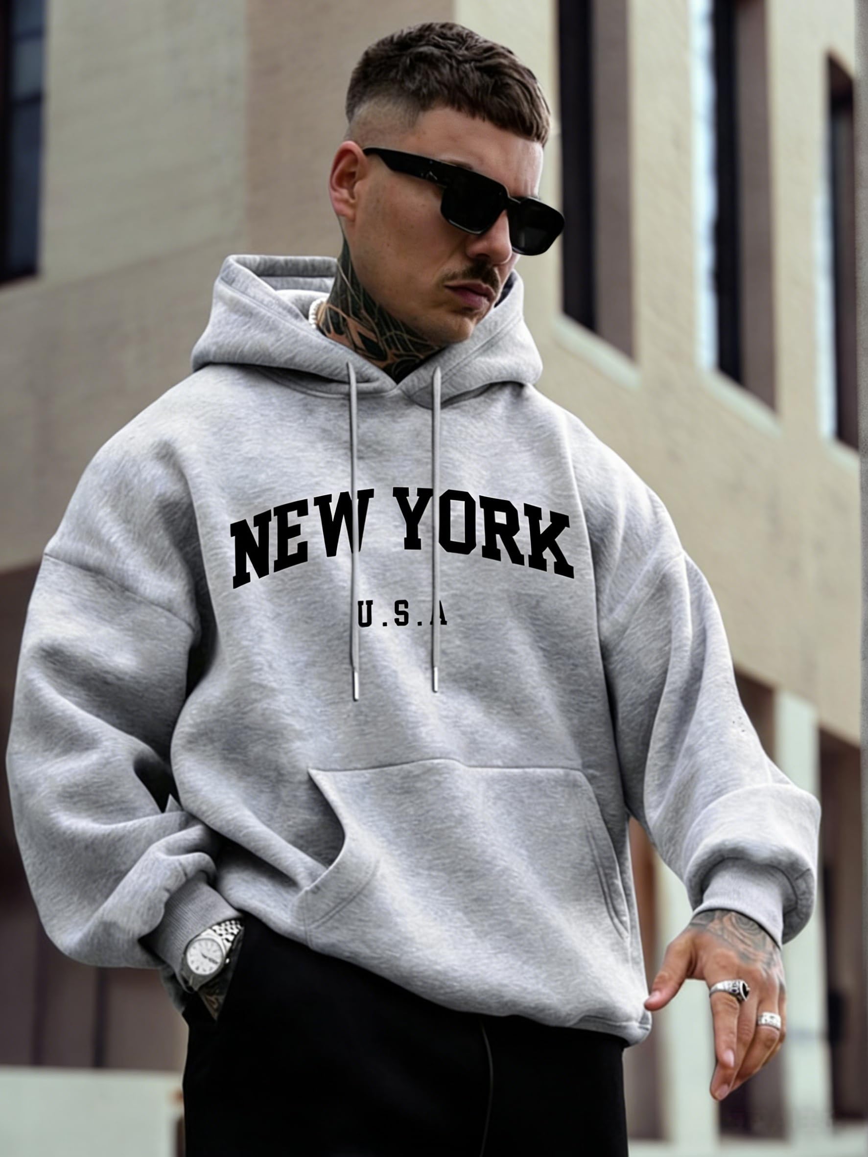 Sudadera con capucha para hombre, diseño gráfico, con bolsillo, tallas XS-XXL
