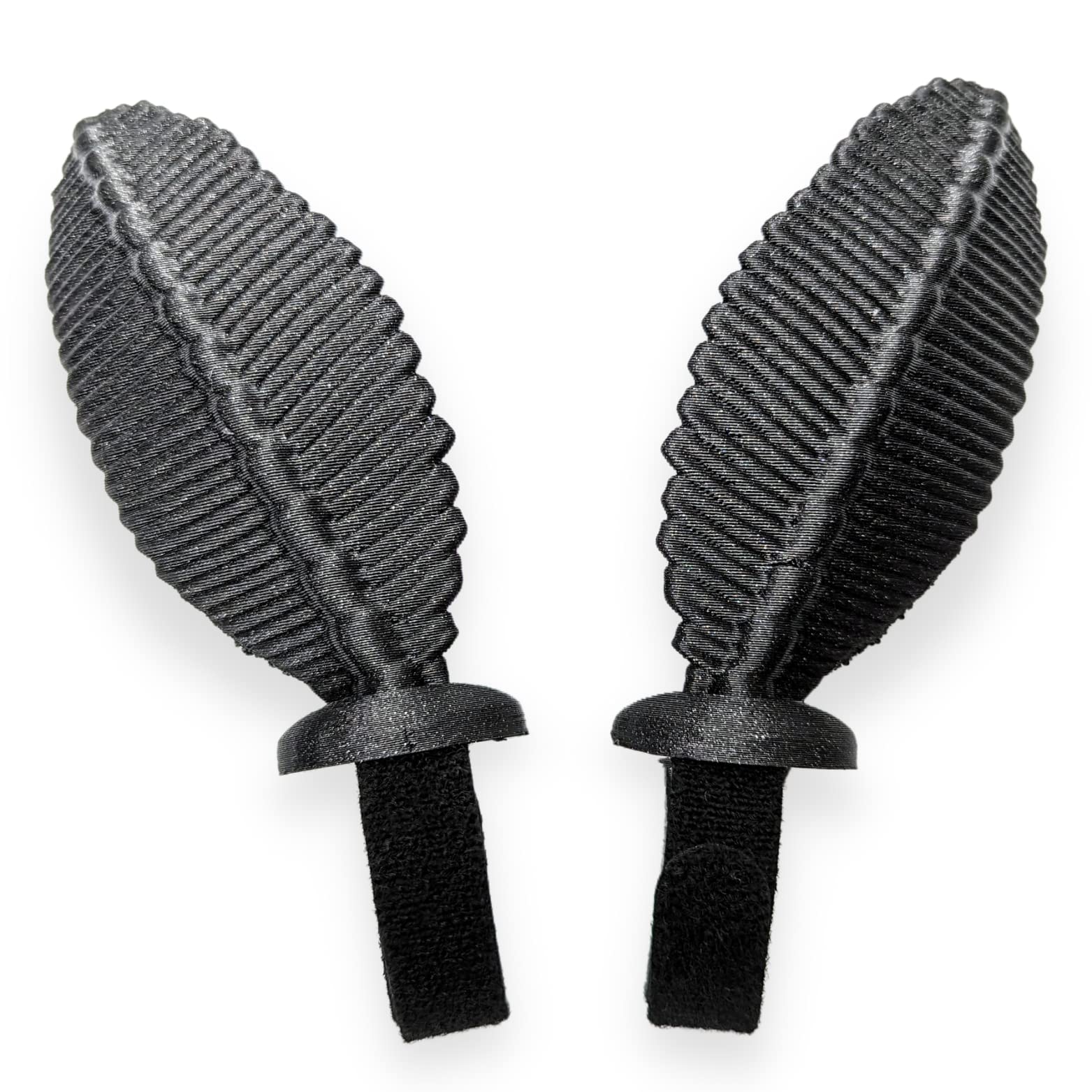 BeamTeam3D Moth Antennas Headphone Attachments - Adorable Bug Ears for Headphones in Black with Hidden Self Fastener - Moth Antenna for Gamers and