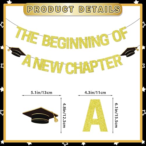 Miniatura 3 de Cartel de felicitación de graduación rojo y dorado 2023, decoraciones de fiesta de graduación 2023 rojo y dorado para la clase de 2023, decoraciones
