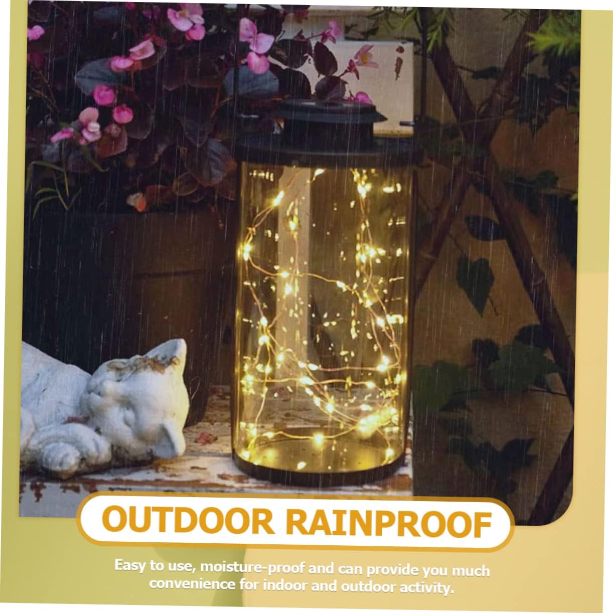 VILLCASE Outdoor Solar Lantern String Lights Led Garden Decor Unique Wire Design for Cozy Atmosphere for Parties and Camping Outdoor Hanging Fairy Lights