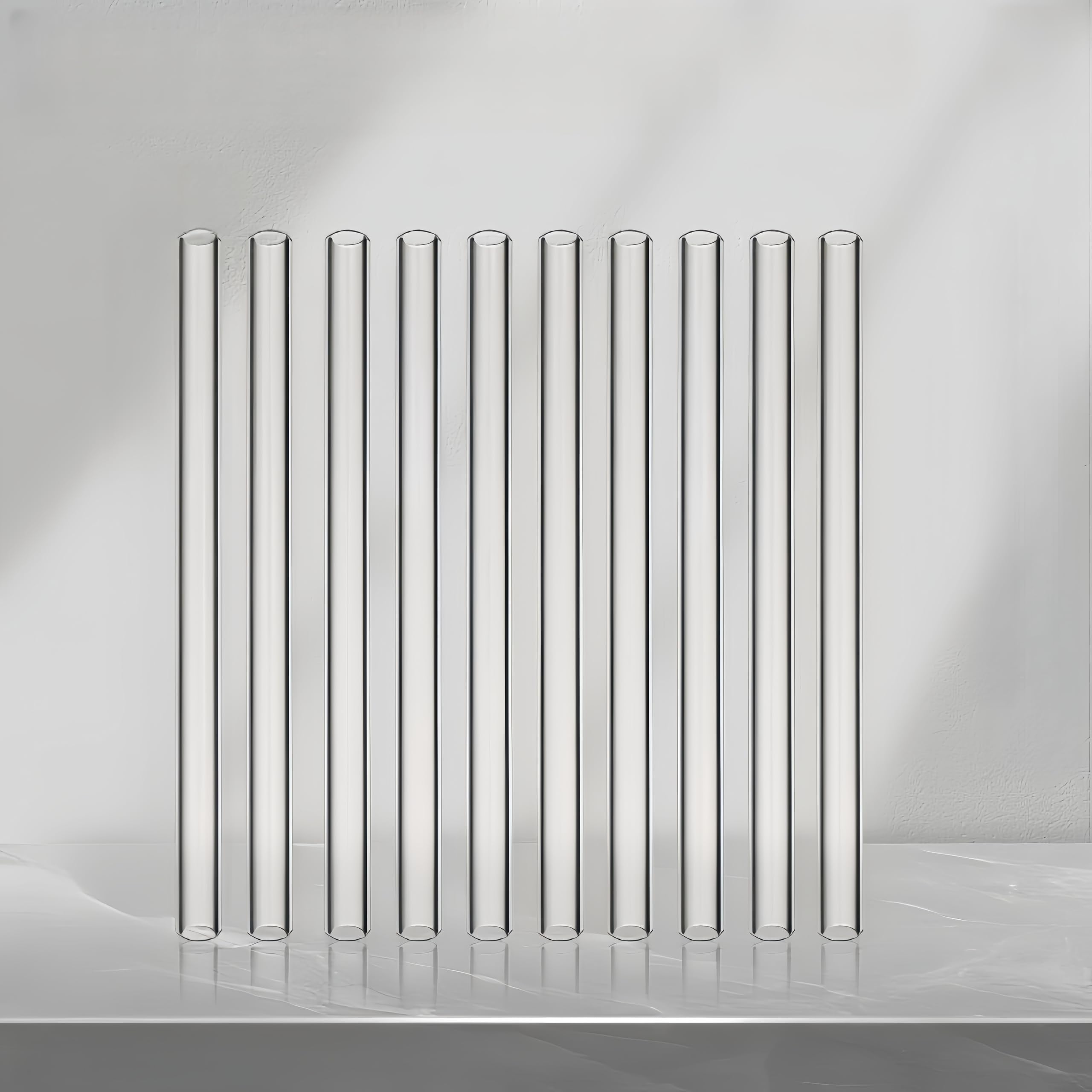 Tubo de vidrio de borosilicato de alta pureza: tubo de vidrio hueco de laboratorio resistente a altas temperaturas y ácidos.(7mmx1.5mmx300mm 10pcs)