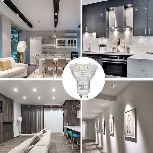 Miniatura 6 de DEWENWILS Paquete de 10 bombillas LED GU10 regulables de luz blanca cálida y luz diurna GU10