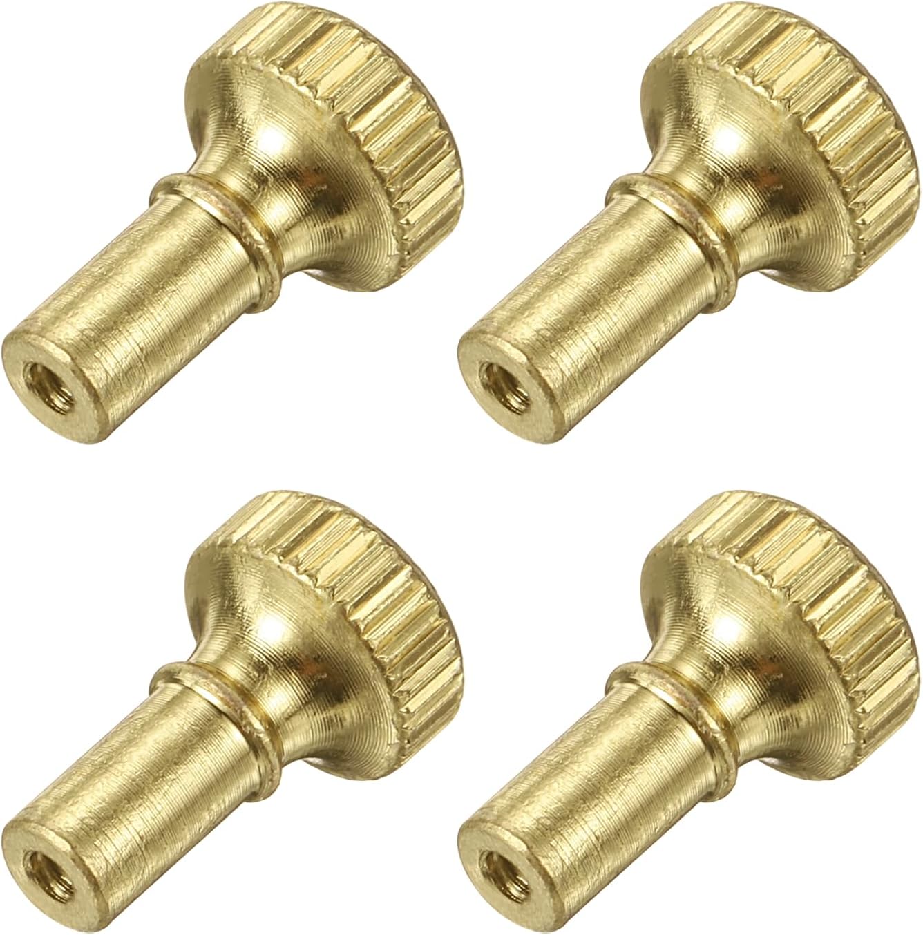 uxcell 4Pcs Lamp Switch Knob, Turn On/Off Light Switch Knob Replacement, Twist Switch Knobs for Universal Light Socket, DIY Project, Table, Floor Lamp Repair Kit, Brass