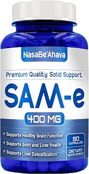 SAM-E Supplement 400mg | Easy Absorption S-Adenosyl-L-Methionine SAM-e 400mg for Bone and Mood Support Supplement | Made in The USA Non-GMO and Gluten Free 90 Day Supply