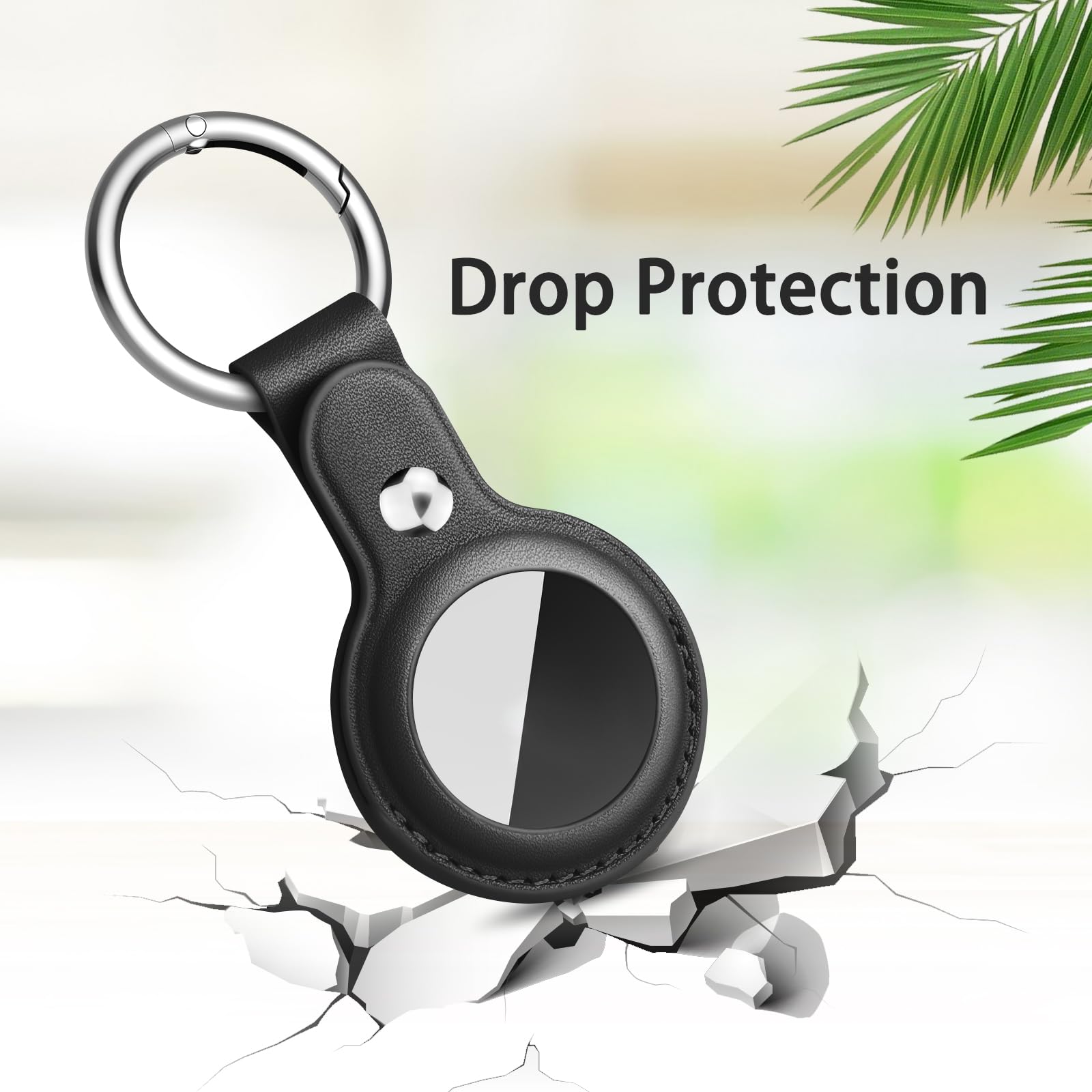 Custodia portachiavi in pelle compatibile con Apple AirTag, custodia protettiva per localizzatore GPS antigraffio per portafoglio  36