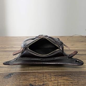 Le'aokuu Mens Genuine Leather Outdoor Sporting Hicking Waist Hip Pack Messenger Shoulder Drop Leg Thigh Bag Pouches For Women (211-5 Coffee)