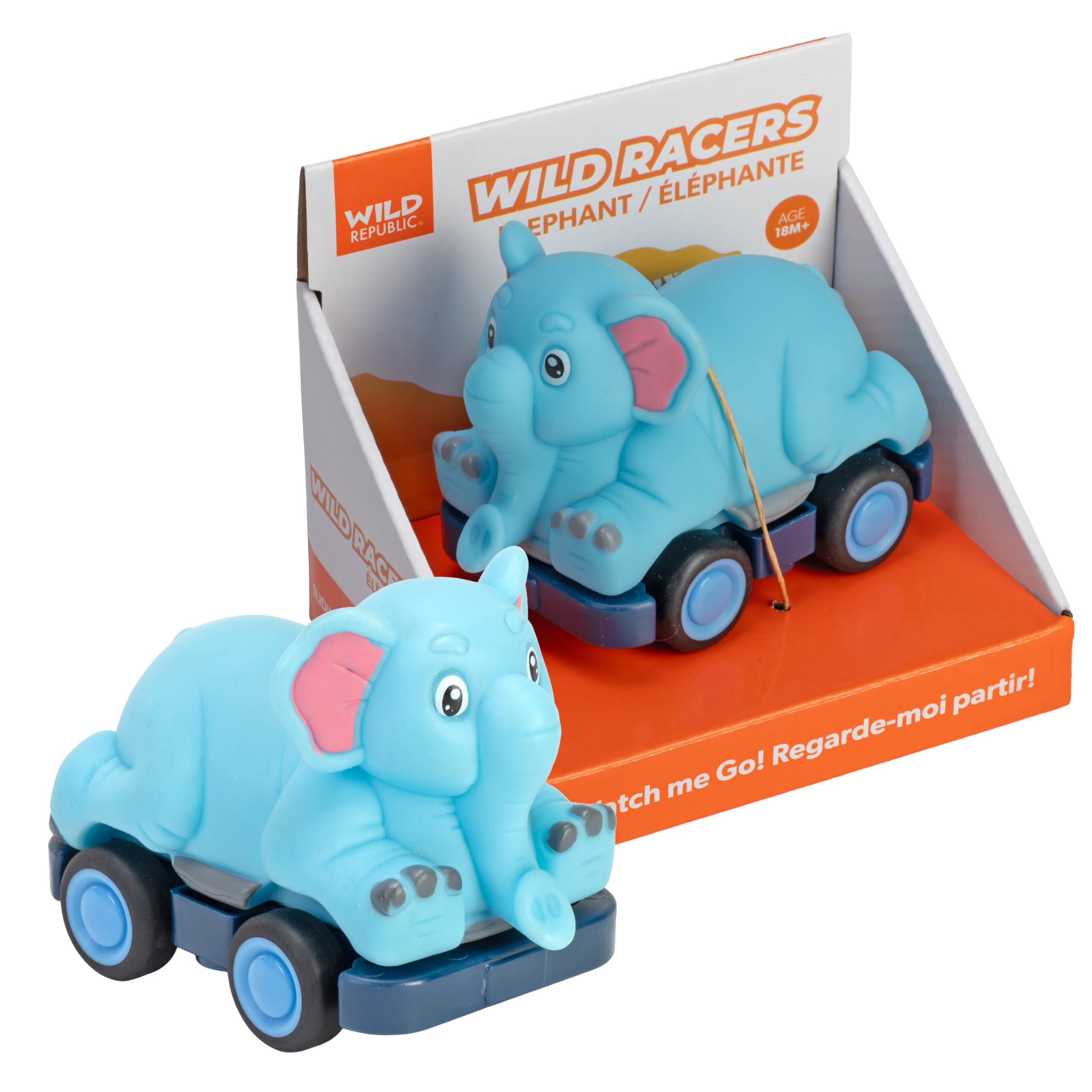 Wild Republic Wild Racers Elephant, Gift for Kids, Great for Hours of Independent Play