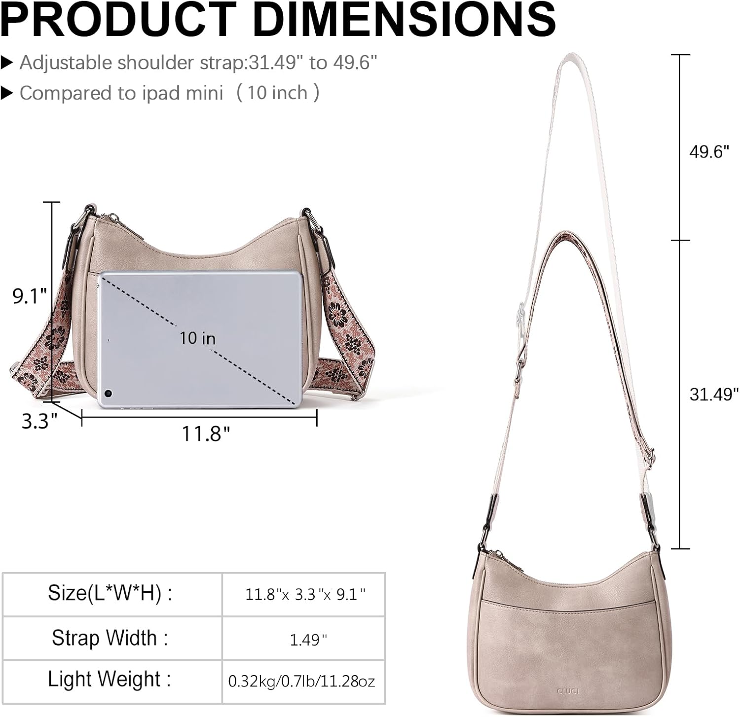 CLUCI Purses for Women Leather Crossbody Bags for Women Crossbody Purse Shoulder Bag for Women with Adjustable Strap - Image 4