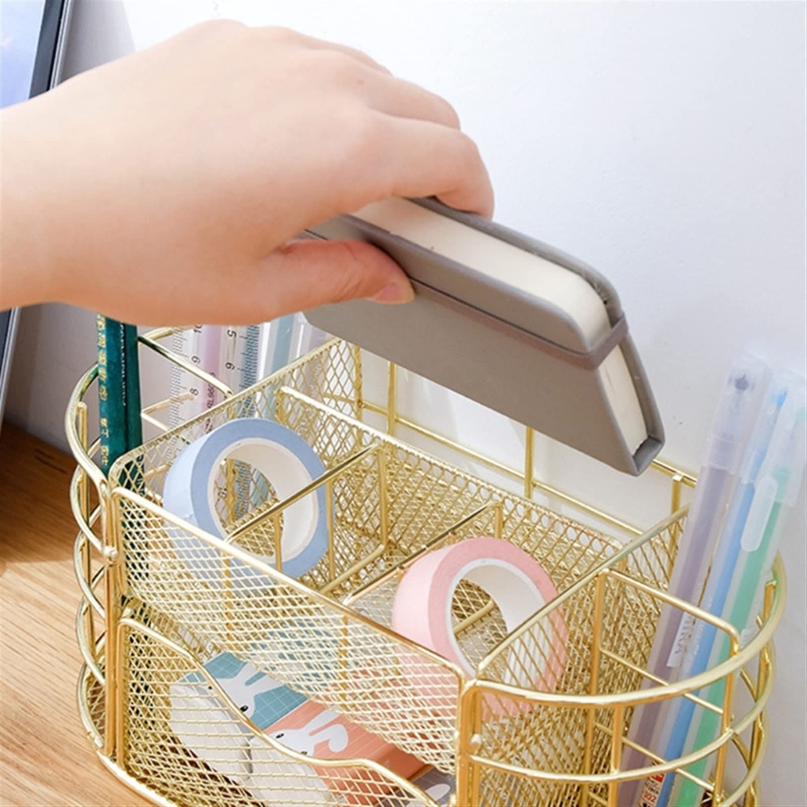 Amazon.co.jp: ペン立て 実用的なローズゴールドペン