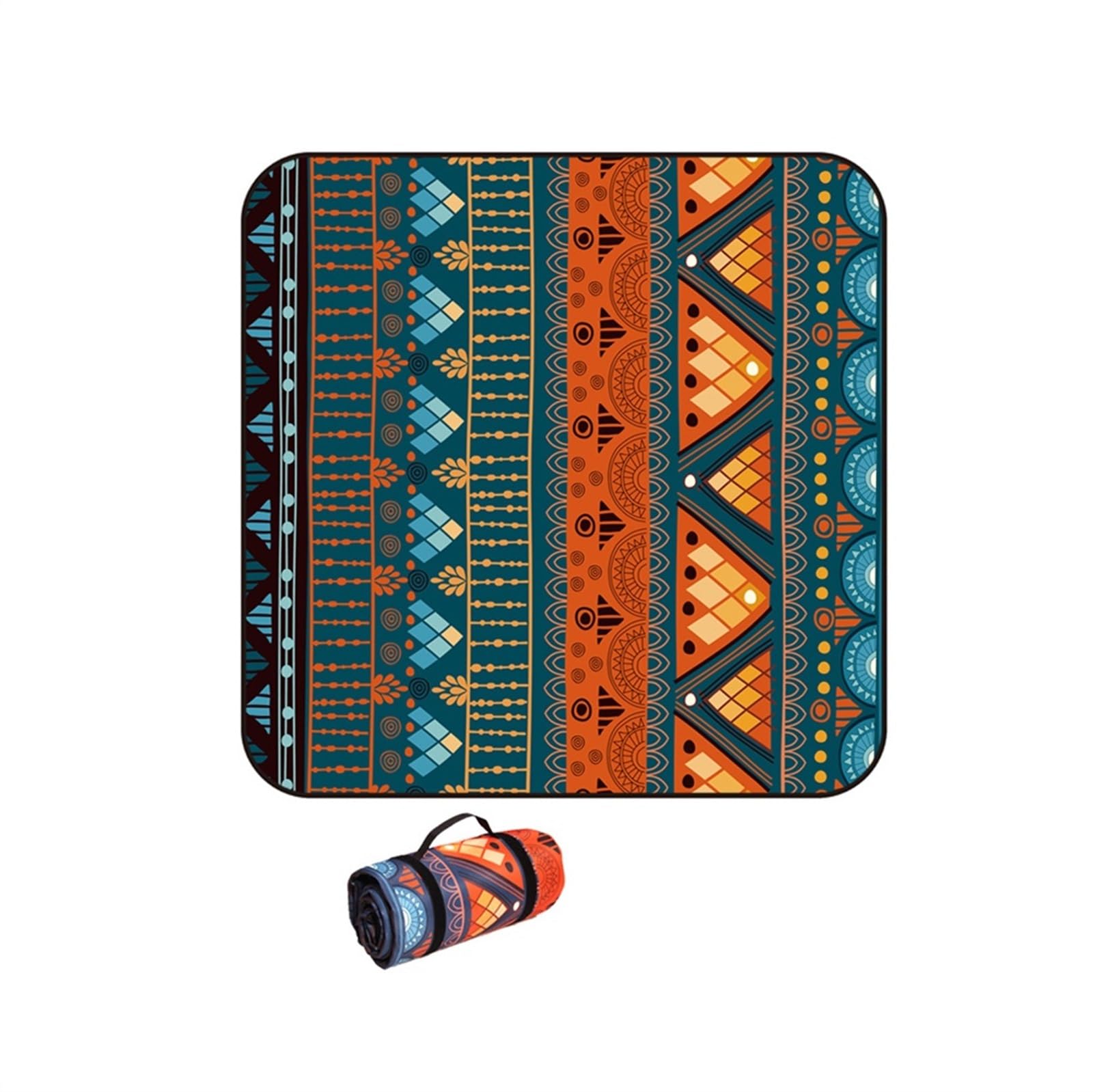 Mantas de Picnic con Correa de Transporte, al Aire Libre, Impermeables, portátiles, cómodas, duraderas, Gruesas, multifunción, de 3 Capas, for Picnic, Playa, Camping(C,79x79in/200x200cm)