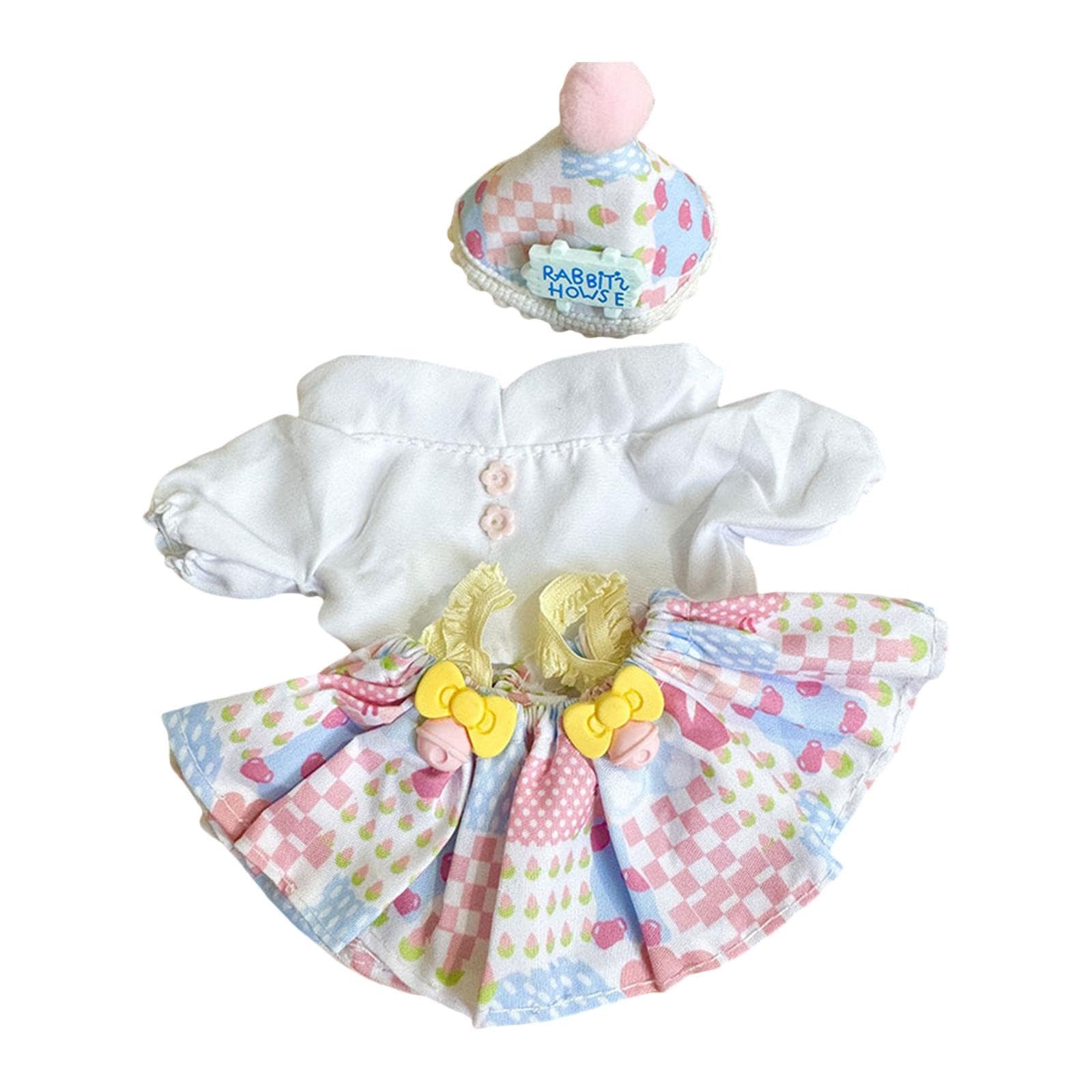 CALANDIS™ Duck Plush Clothes for 15cm Doll Plush Doll Accessories Photo Props DIY Cute Cake Dress Set-image-10