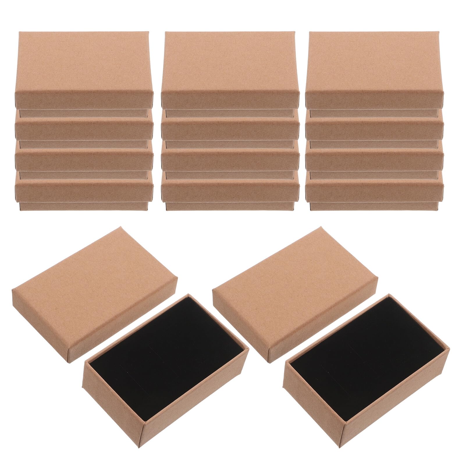 Boîtes à bijoux pour bagues évitant les rayures coffrets rectangulaires en papier - 8