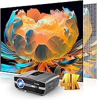 Projetor CAIWEI Daylight 3500 ANSI 4K HDR10 Alto Brilho, Smart TV com Apps, Foco Automático, HDMI ARC, WiFi 6, Bluetooth 5.2, Áudio DSP, Home Theater, Filmes, Jogos, Uso Diurno, Montagem no Teto