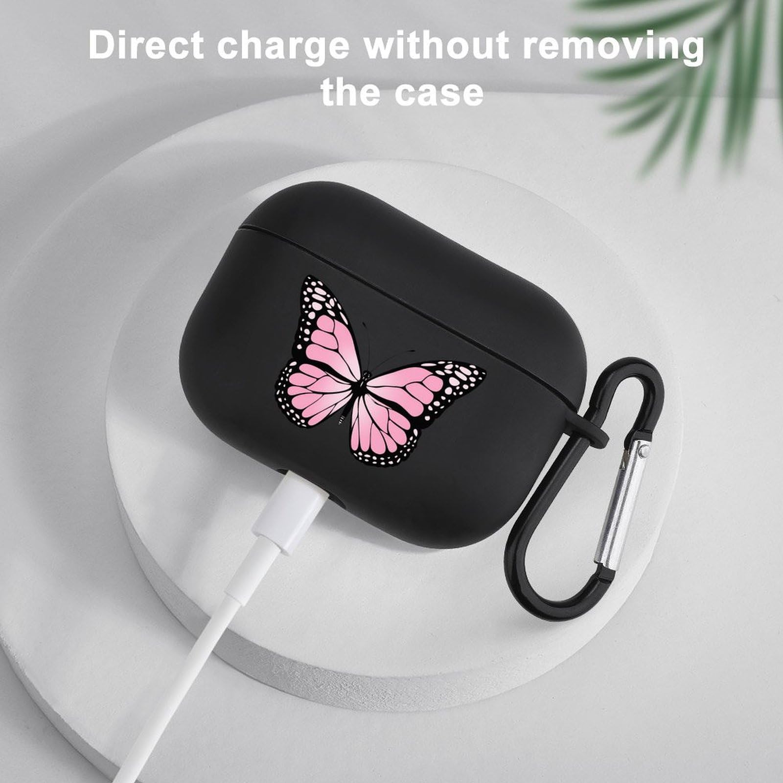 Amazon | Airpods Pro2 ケース ピンク 蝶柄 AirPods Pro 第2/1