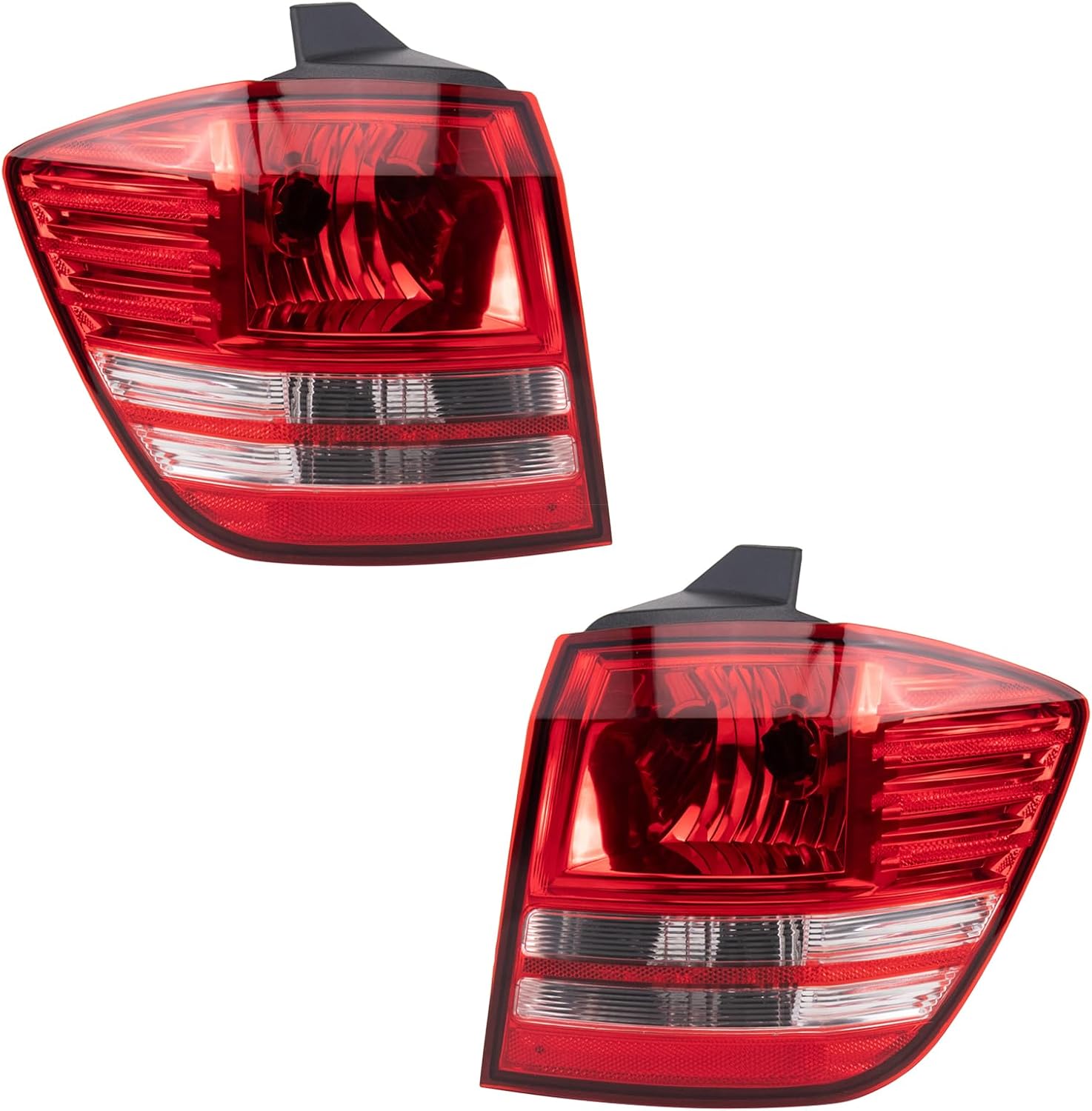 TRQ Rear Tail Lights Set Driver & Passenger Side On Body CH2818126 CH2819126 Compatible with 2009-2010 Dodge Journey