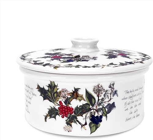 Portmeirion Cazuela cubierta de acebo e hiedra