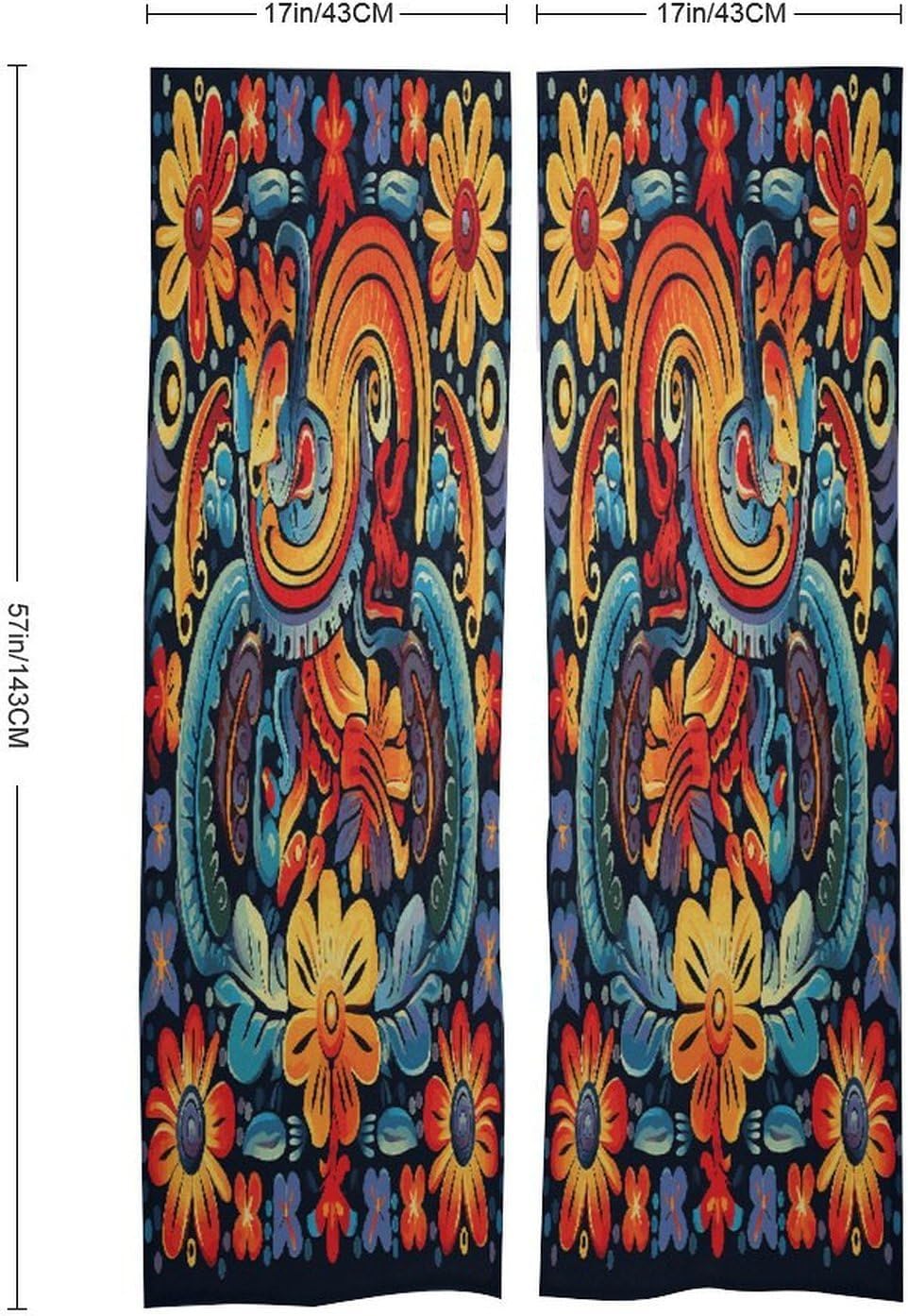 Mexican Door Curtain Symmetry Window Curtains with 2 Pieces Soft White Hemp Cold Blocking Drapes Thermal Insulating Window Drape for Bedroom Living Room