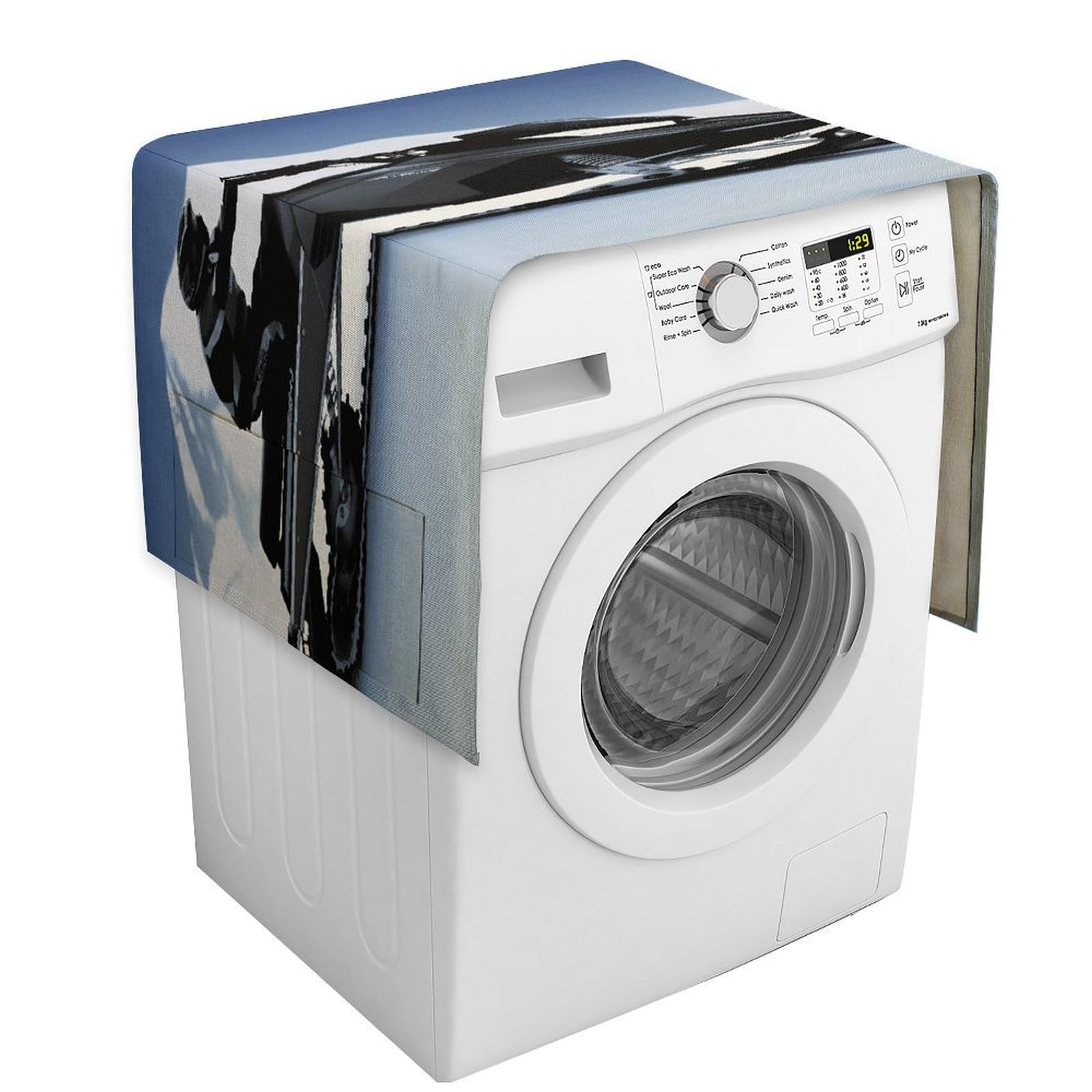 Vstadank Style Snowmobile Dust Cover Dustproof Washer And Dryer Covers For The Top Fridge Dust Cover Multi-Purpose Decorative Kitchen Appliance Covers For Home Machine Protector