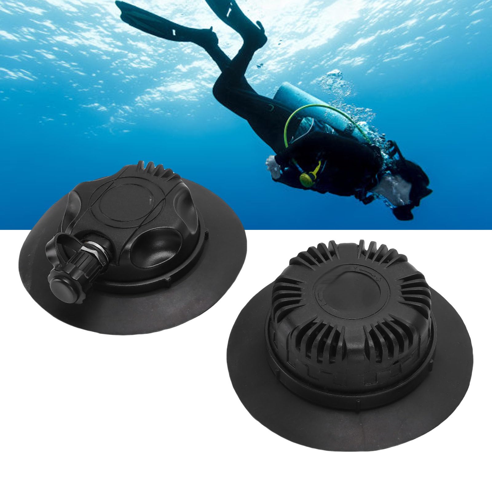 Generic Set di Valvole di Gonfiaggio per Muta Stagna per Immersioni Subacquee con Struttura in ABS per un Controllo Preciso Dell'assetto e integrità Impermeabile per gli Appassionati di Immersioni 2