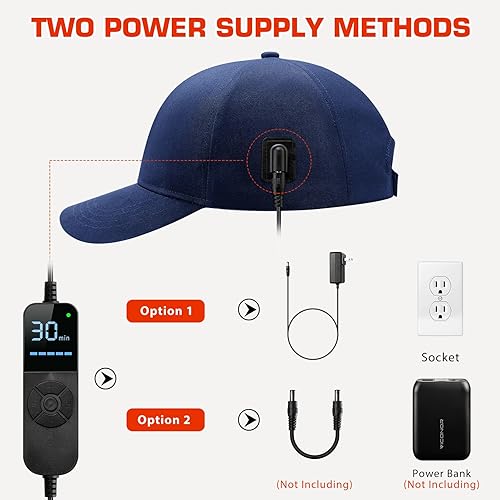 Miniatura 5 de Casquillo del crecimiento del pelo del laser, casquillo de la terapia de la luz roja para el