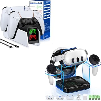 VR Charing Station Docking+PS5 Charger Station
