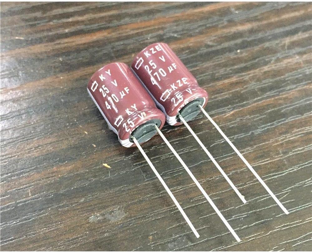 10pcs 470uF 25V NCC KY KZE Series 10x16mm Low ESR 25V470uF Aluminum Electrolytic Capacitor
