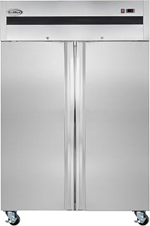 KoolMore 30 in. 25 cu. ft. Glass-Door Commercial Reach-In Refrigerator with Top-Mounted Compressor, Certified for Commercial Use in Stainless-Steel