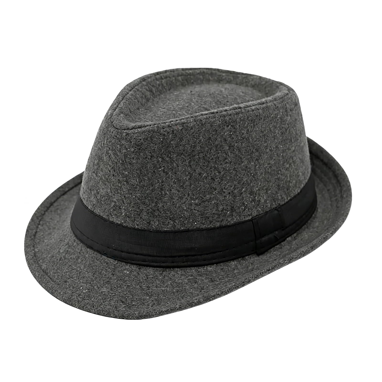Chapeau Trilby Fedora unisexe style vintage années 1920 Panama Jazz Cap avec bande décorative pour homme femme Manhatta Gatsby chapeau Derby