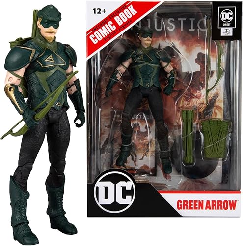McFarlane Toys - Figura DC Direct Gaming de 7 pulgadas con cómic - Injustice 2 WV1 - Flecha verde