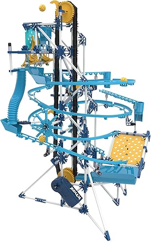 Miniatura 2 de K'NEX Juego de posavasos de mármol con motor, 504 piezas de construcción de laberinto de mármol para niños, juego de construcción de aprendizaje de