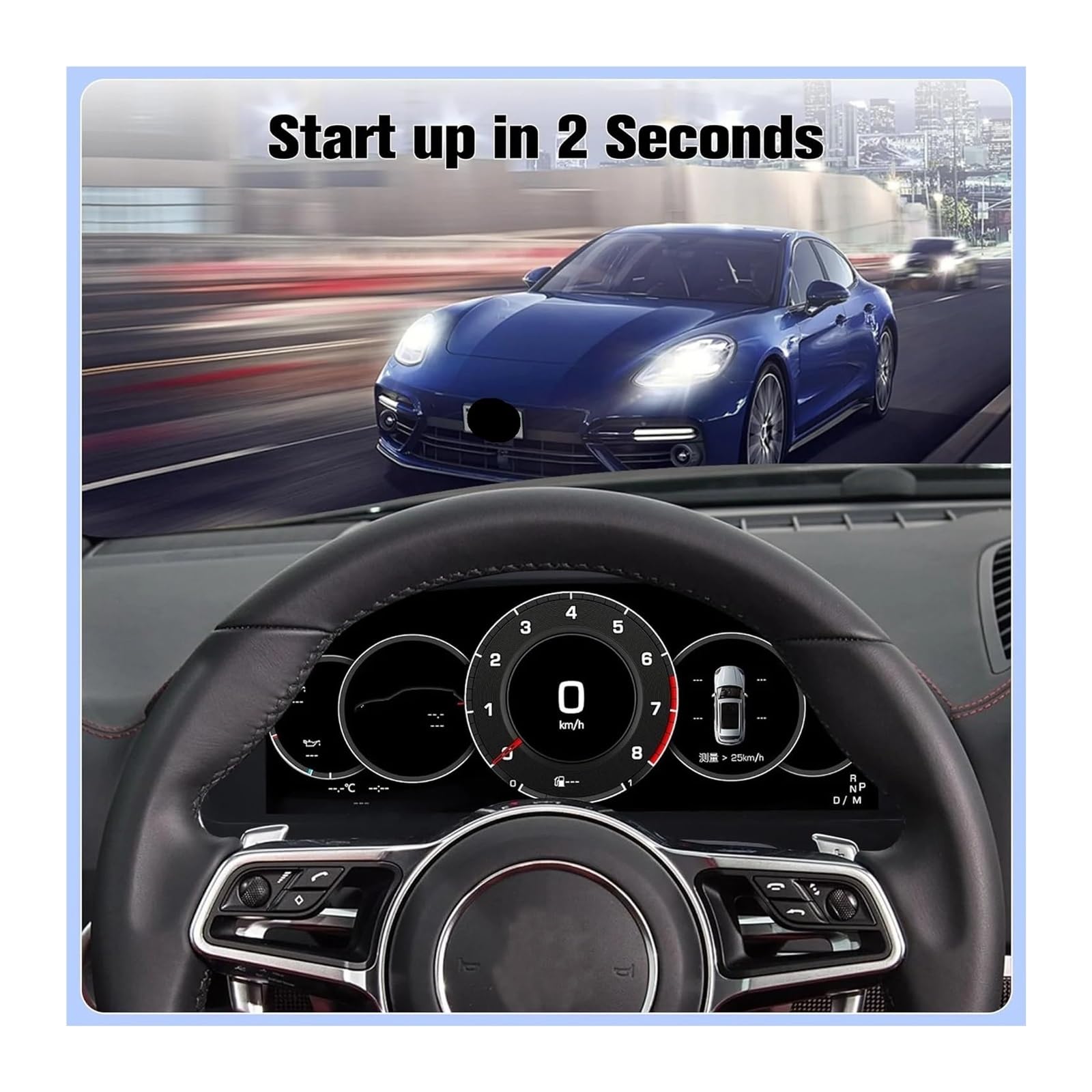 Tableau de bord numérique 12,3 pouces Compatible Pour Porsche Panamera 2010-2016, combiné d'instruments, cockpit virtuel, écran LCD, compteur de vitesse