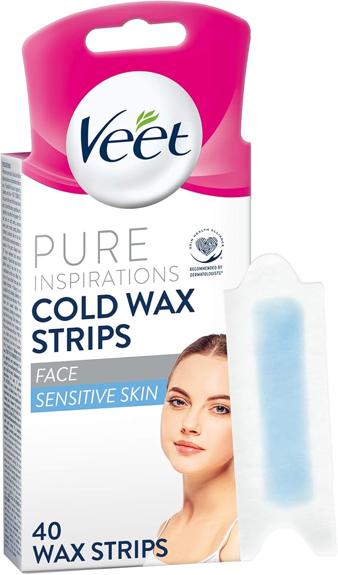 Veet Pure Face Cold Wax Strips, 40 Count Amazon.co.uk Health