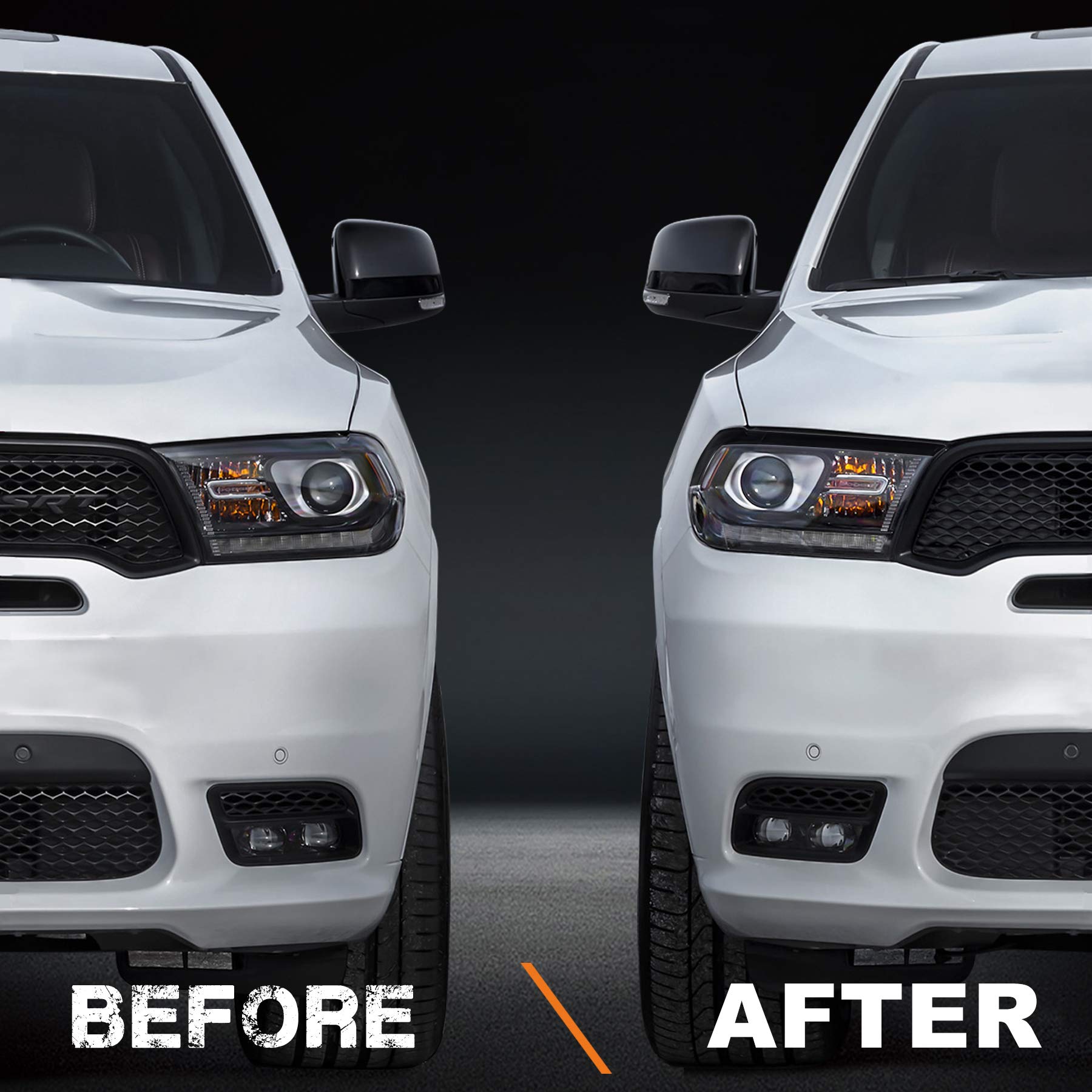 NDRUSH Blackout Headlight Eyelid Vinyl Tint Film Precut Overlays