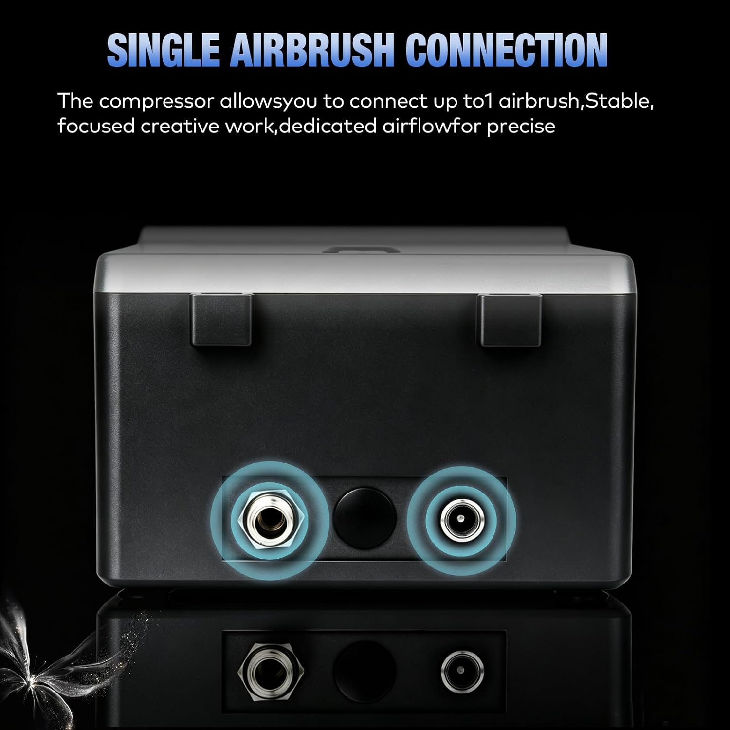55 PSI Airbrush Kit with Compressor&Paints 0.3mmSingle Action Gun