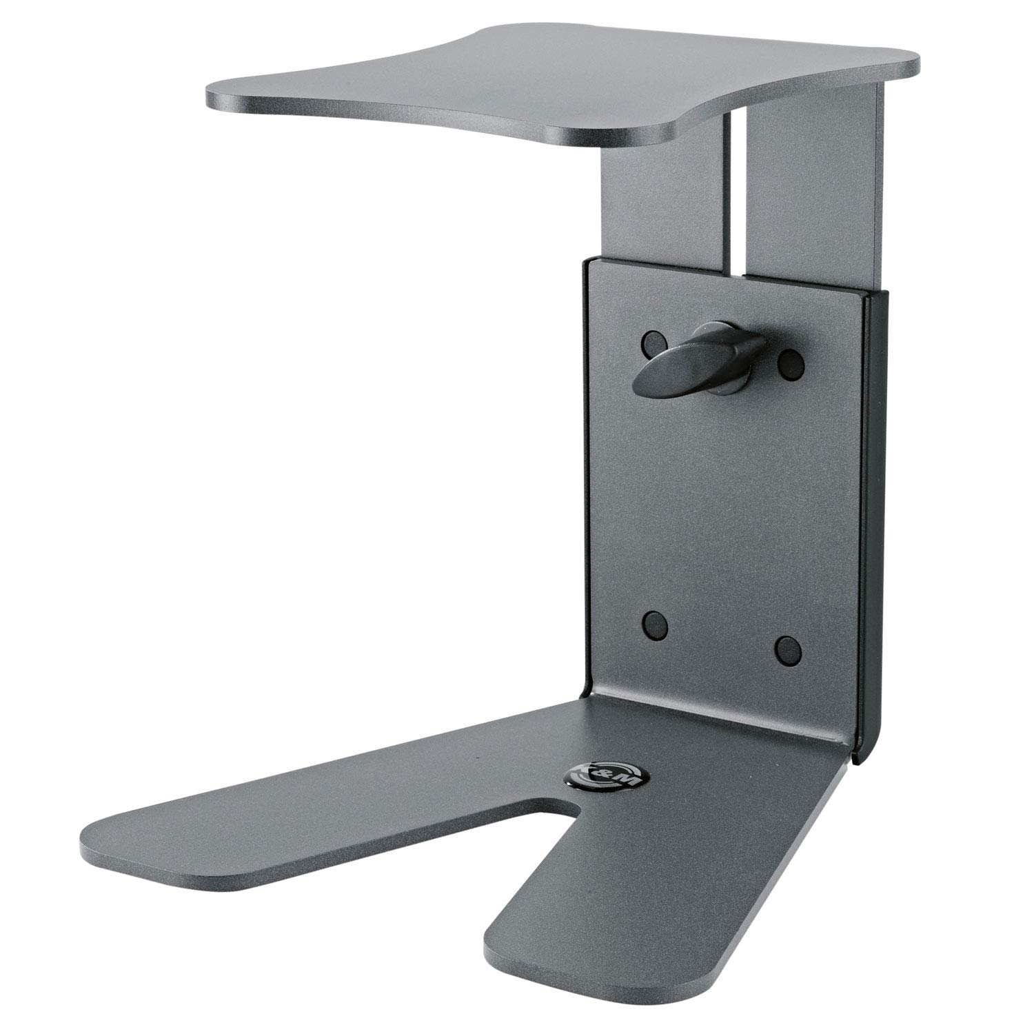 K&M 26772 Soporte de escritorio para monitor gris basalto, en acero - soporte regulable en altura con un diseño innovador