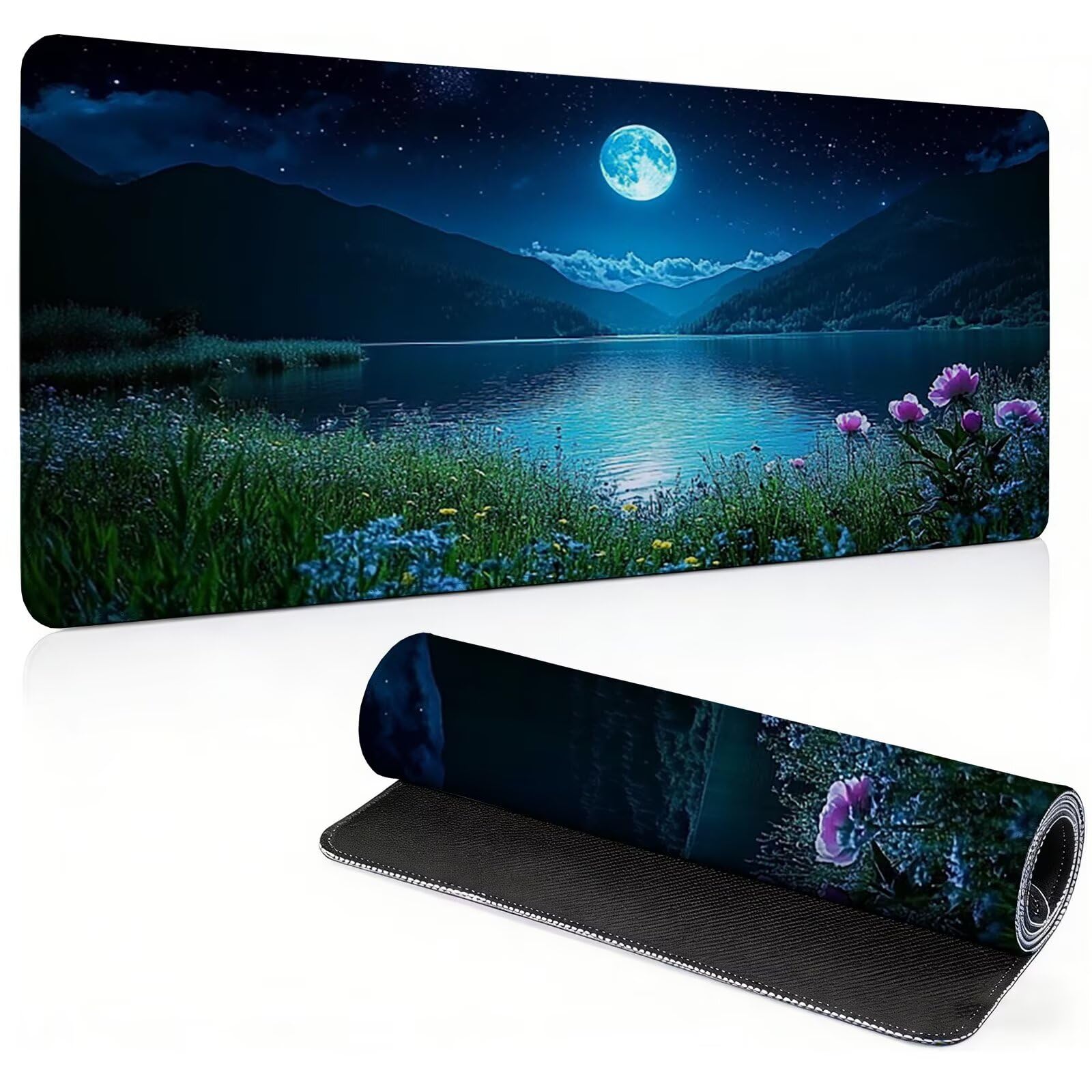 Tappetino Mouse Gaming, 900x450mm Tappetino Mouse XXL luna 0c0-748