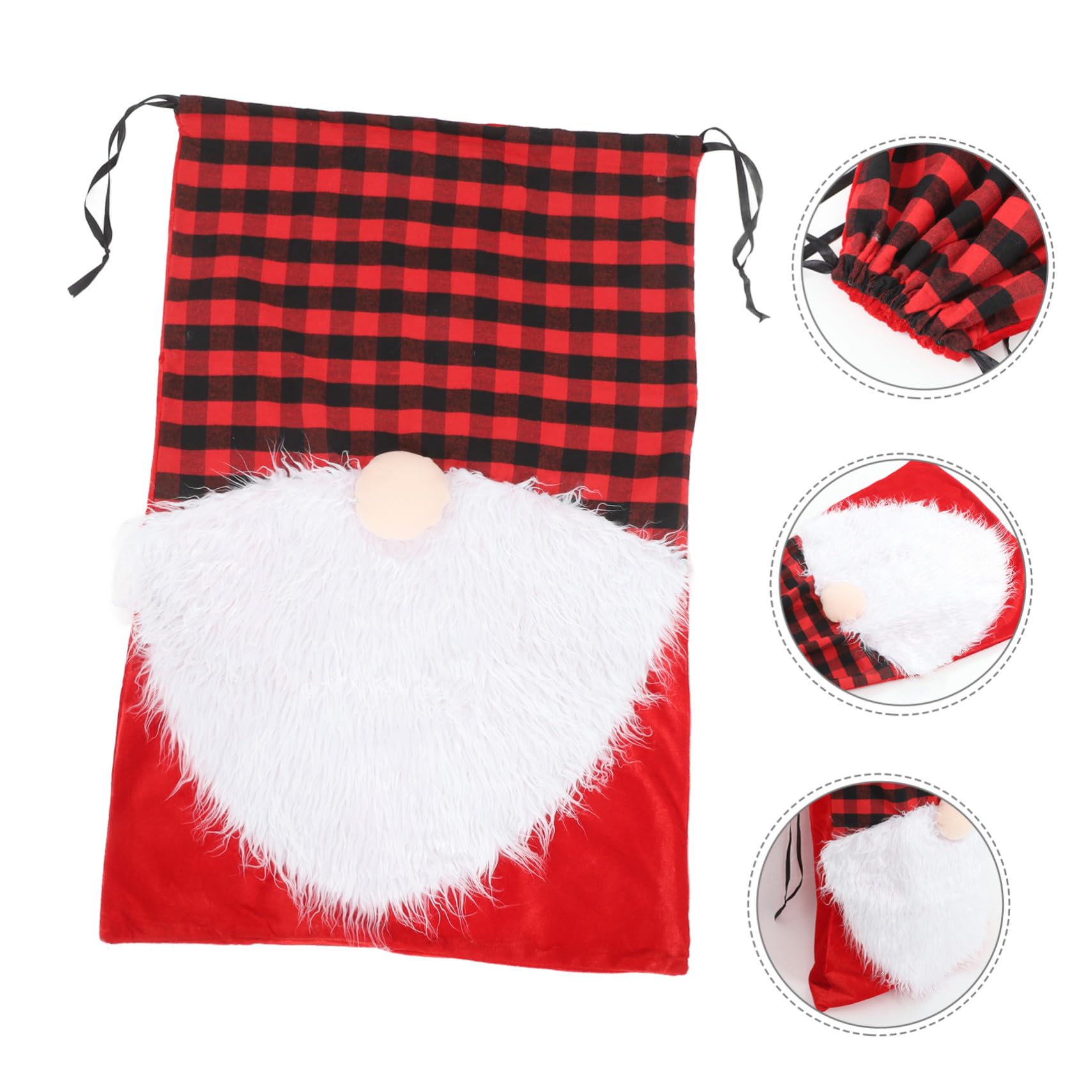 AKOOSY Große Weihnachts Geschenktüte mit Motiv Großer Kapazität Kordelzug Vielseitige Geschenkverpackung für Süßigkeiten Snacks Kleine Präsente Deko für Xmas Partybedarf