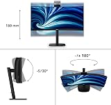 Philips 3000 series 34B2U3600CH/00 Monitor PC 86,4 cm [34] 3440 x 1440 Pixel Wide Quad HD LCD Nero (Philips 34 INCH Curved 120Hz HDMI webcam) - 5