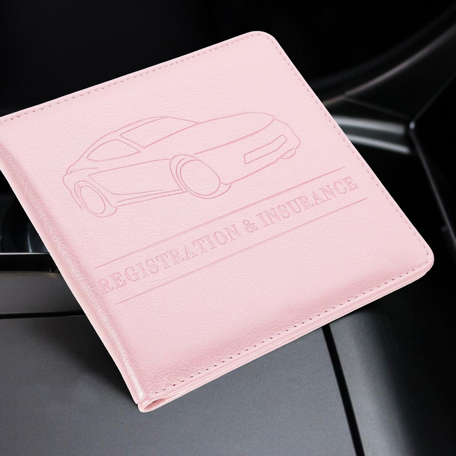 SUPVOX Pu Lightweight Car Registration and Insurance Card Holder Wallet with Safe Storage and Multifunctional Design Vehicle Document Organizer for Daily Use and Shopping