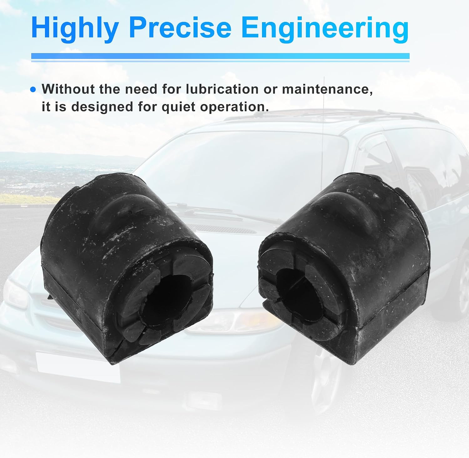 No.CV6Z5484C/K201945 Front Left Front Right Stabilizer Sway Bar Bushing Kit for FORD C-MAX 2013-2018 Rubber Suspension Kit Black 2 Pcs