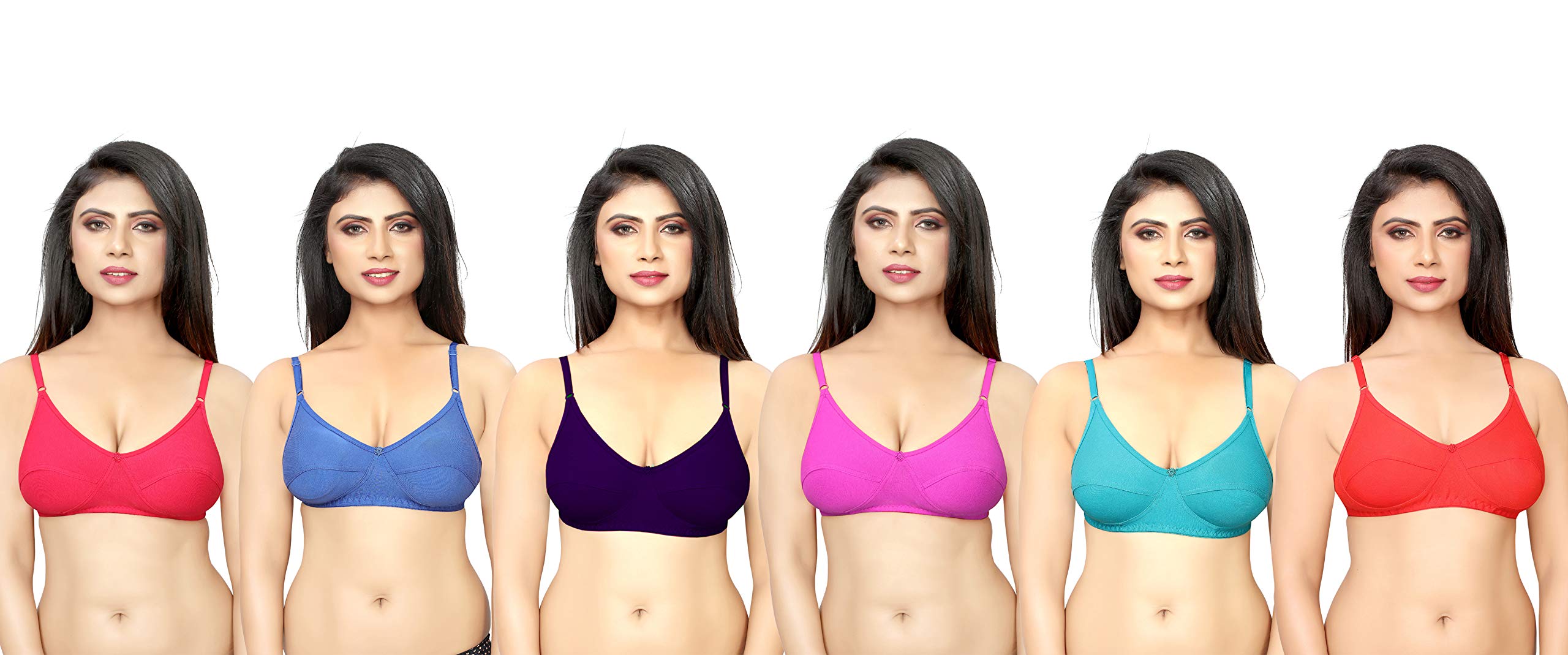 DeVry Women's Cotton Polyester Non-padded Non-wired Regular Strap Bra