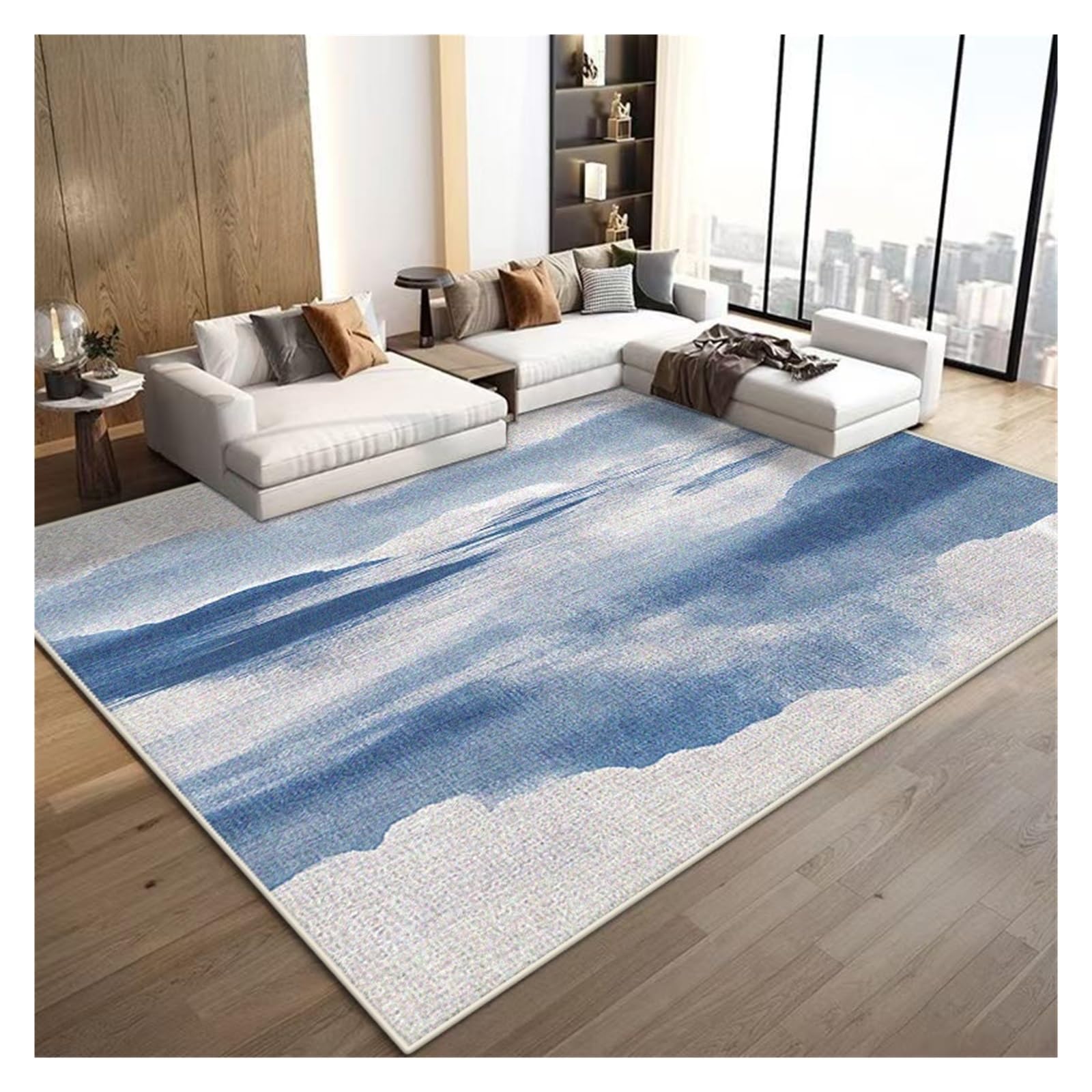 Tapis flanelle vintage lavable fini les poils d'animaux incrustés et les glissades