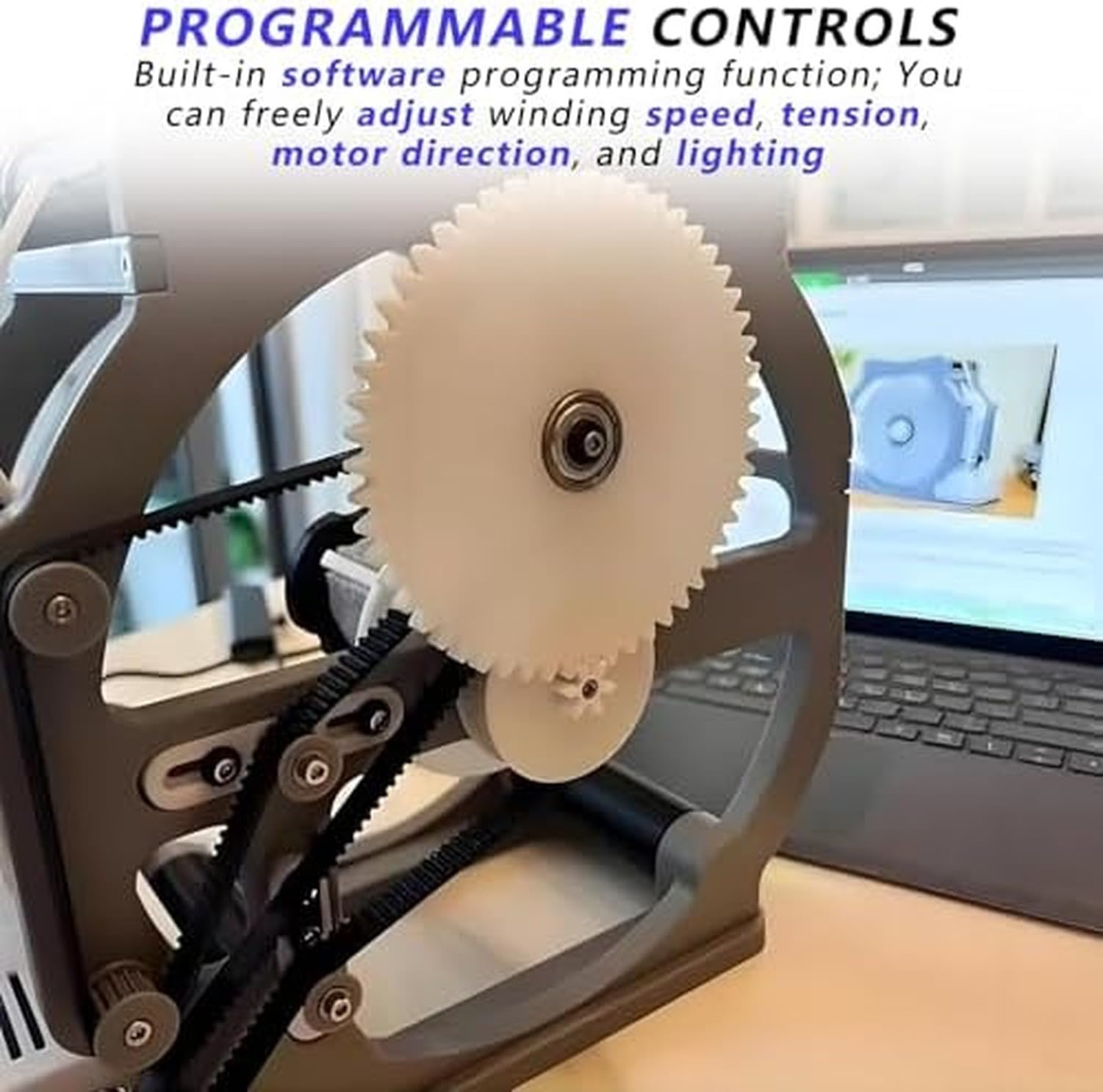 3D-Drucker Filament Aufwickelgerät mit Auto-Stopp und Anlauf, elektrischer Respooler für Filament Rollen, Kabelwickler für 3D Drucker