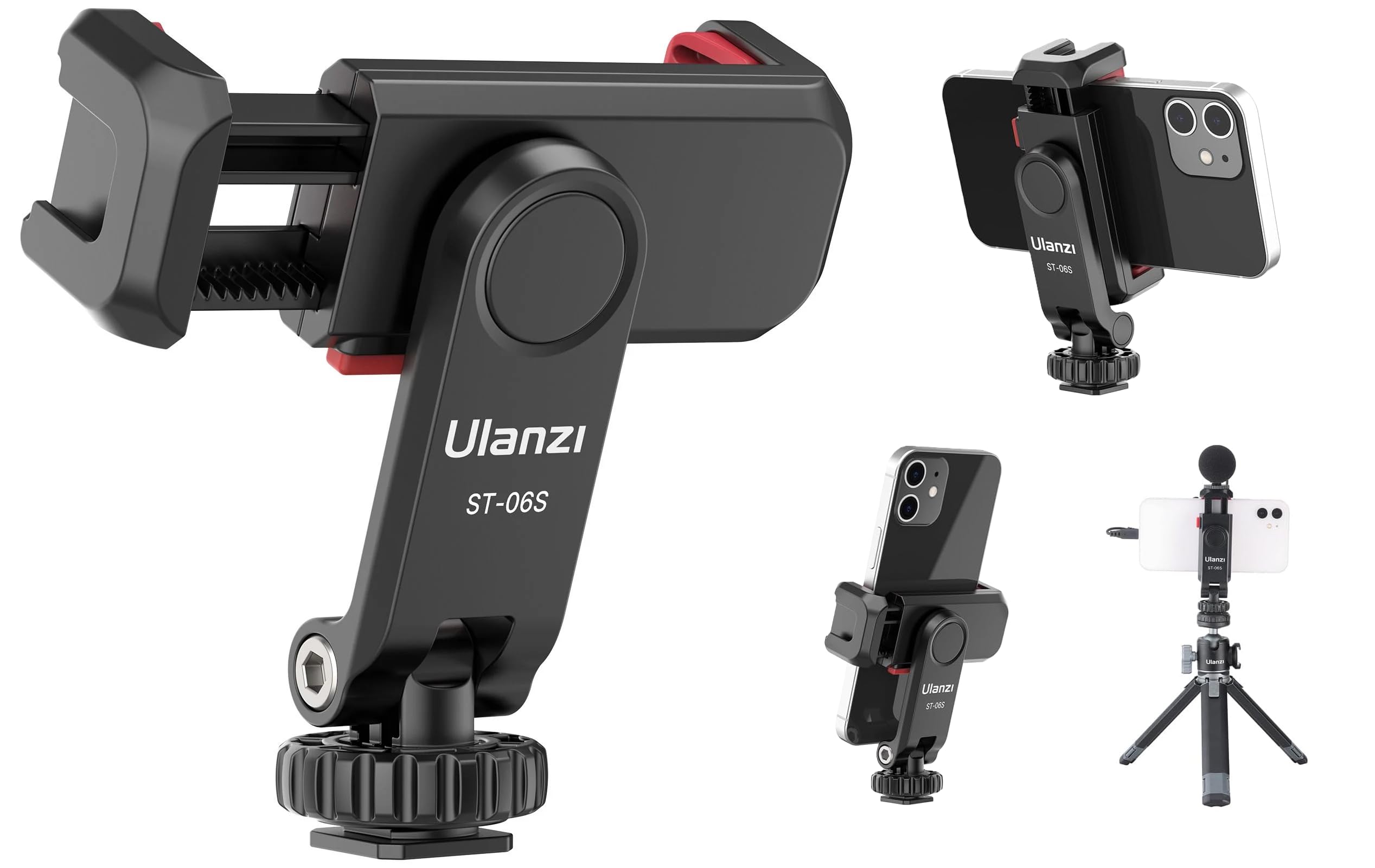 Amazon.co.jp: Ulanzi ST-06S 360°回転可能 スマートフォンマウント
