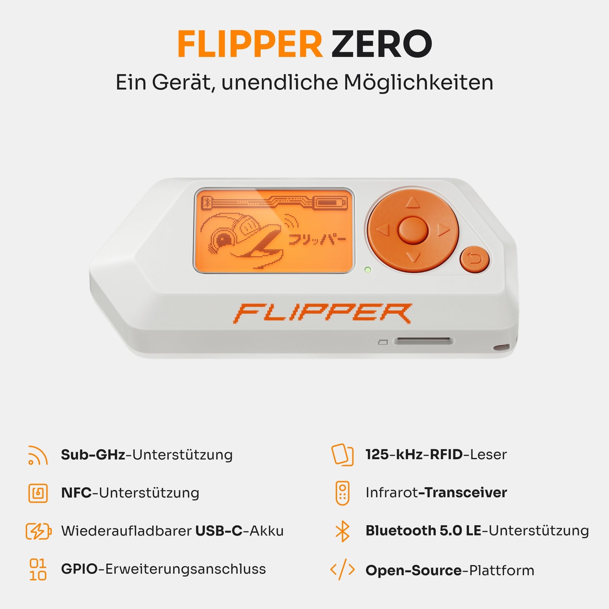 Flipper Zero WiFi Kit - Flipper Zero | WiFi Devboard | MicroSD-Karte mit 32 GB | Tragbares Multifunktionsgerät für Technikbegeisterte