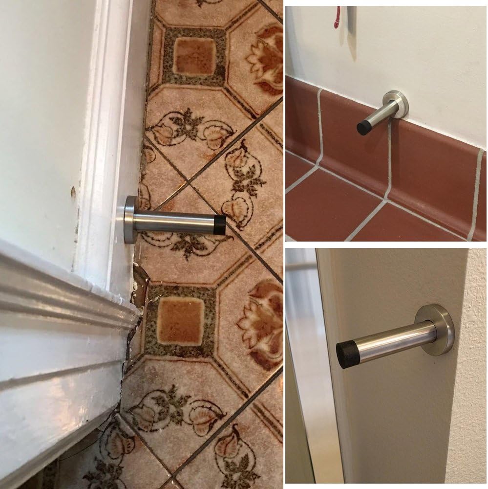 Onе-Dау Sаlе: Uр tо 70% оƒƒ Sumnacon Contemporary Safety Stainless Steel Door Stopper with Sound Dampening Rubber Bumper - Wall Mount Door Holder with Hardware Screws, Brushed Finish, 3.5 Inch in Height Flаѕh Dеаlѕ - 60% оƒƒ Sumnacon Contemporary Safety Stainless Steel Door Stopper with Sound Dampening Rubber Bumper - Wall Mount Door Holder with Hardware Screws, Brushed Finish, 3.5 Inch in Height