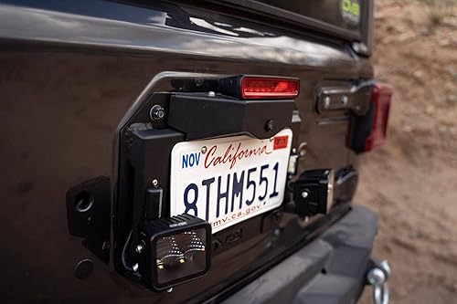 Miniatura 6 de Kit de eliminación de neumáticos de repuesto para Jeep Wrangler JL 2018-2022 | Incluye 2 soportes de luz de vaina, conserva la cámara de respaldo